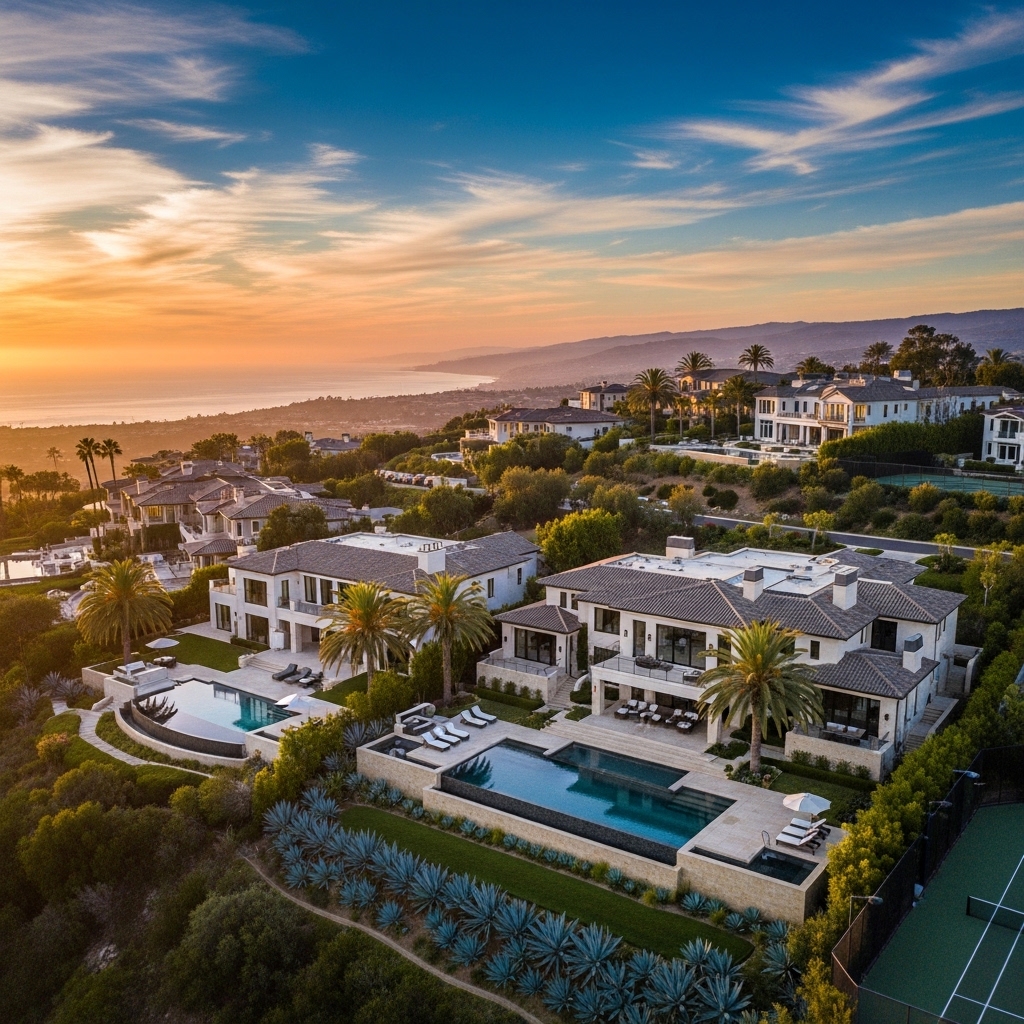 aerial neighborhood view - realtor - blayne pacelli of rodeo realty - sherman oaks, ca