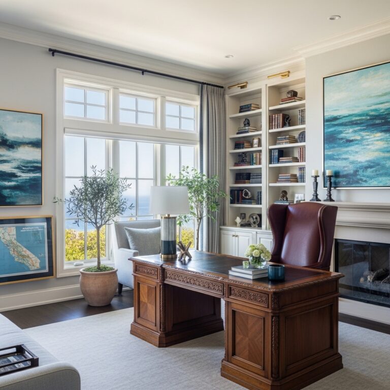 office with bookshelves - realtor - blayne pacelli of rodeo realty - sherman oaks, ca